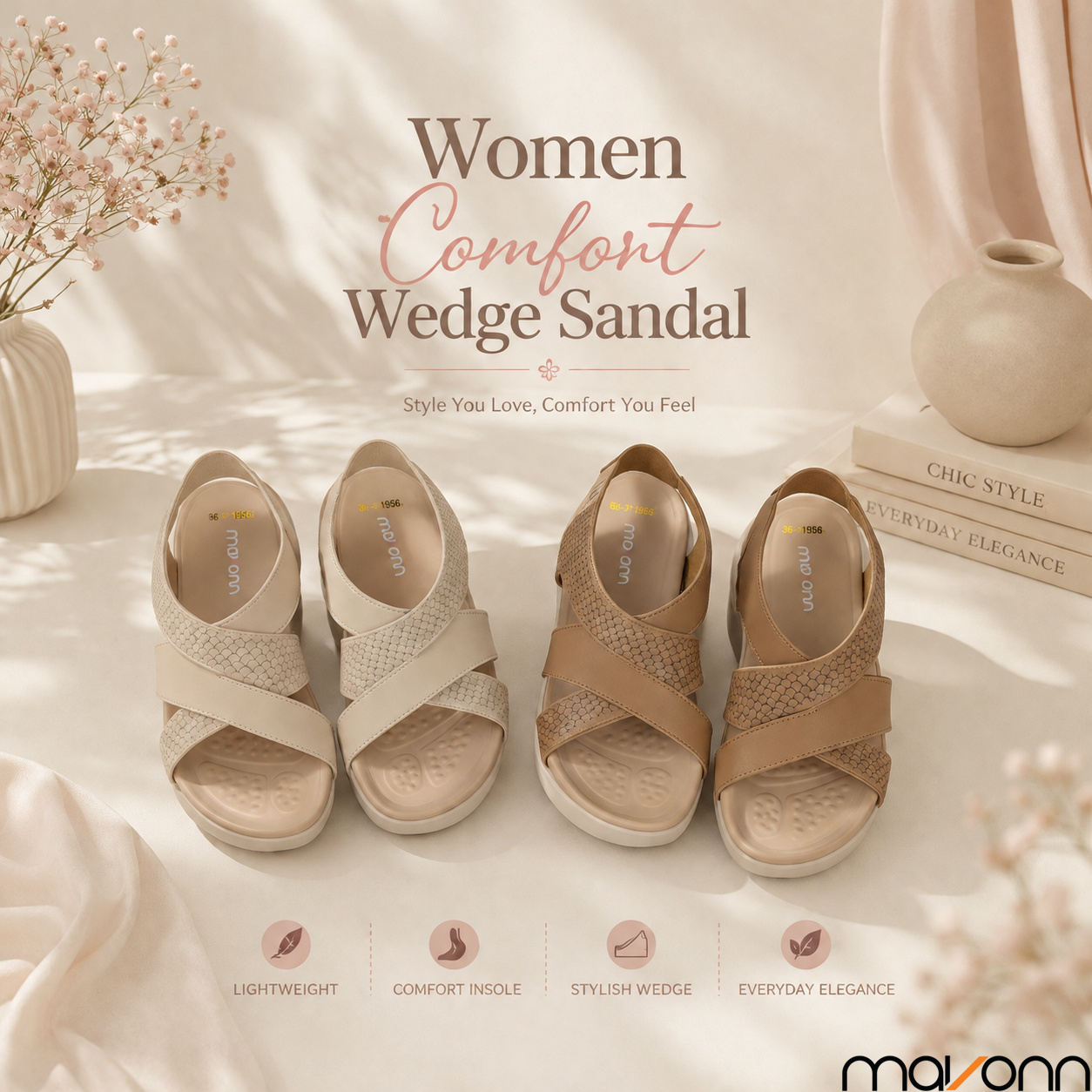 👡 Mavonn Women Comfort Wedge Sandal ✨