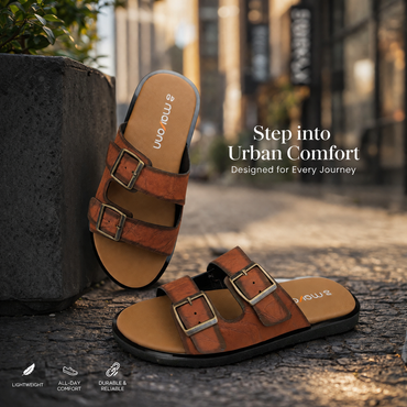 👞 Mavonn Heritage Buckle Slide – OG Leather