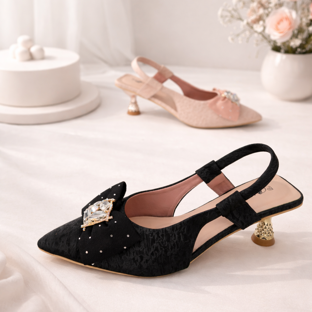 Mavonn Velvet Bow Heel 👠✨