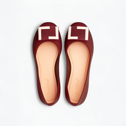 Women Semi-Transparent Buckle Flats