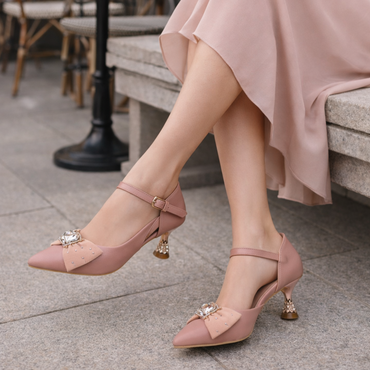 Mavonn Blush Bow Heel 🌸